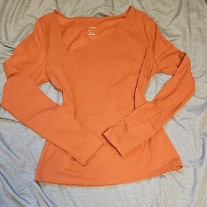 a new day Women's Rust Long Sleeve Top
